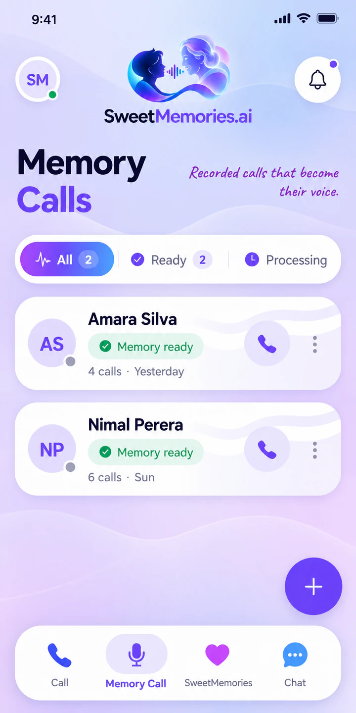 Memory Calls: recorded calls that have become memories